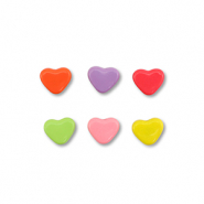 Kralen metaal enamel hart Multicolour