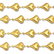 Roestvrij stalen (RVS) Stainless steel onderdelen jasseron hart Gold
