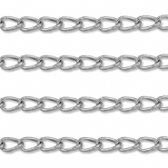 Roestvrij stalen (RVS) Stainless steel onderdelen jasseron schakel ovaal Silver