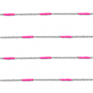 Roestvrij stalen (RVS) Stainless steel onderdelen jasseron met staaf Silver-pink