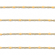 Roestvrij stalen (RVS) Stainless steel onderdelen jasseron 1mm Gold-peach orange