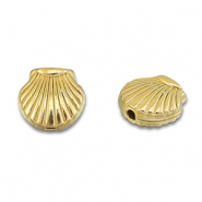 Roestvrij stalen (RVS) Stainless steel kralen schelp Gold