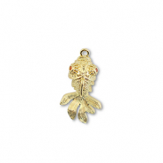 Brass TQ metaal bedels vis Gold-orange