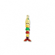 Eco-brass&reg; metaal bedels vis Gold-multicolour