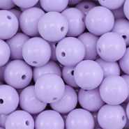 14 mm DQ acryl kralen Pastel lilac