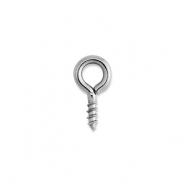 Roestvrij stalen (RVS) Stainless steel onderdelen schroefoogjes Silver