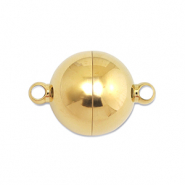 Roestvrij stalen (RVS) stainless steel onderdelen magneetsluiting bal 16mm Gold