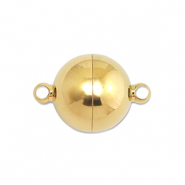 Roestvrij stalen (RVS) stainless steel onderdelen magneetsluiting bal 14mm Gold