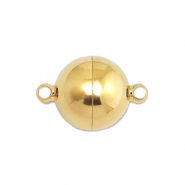 Roestvrij stalen (RVS) stainless steel onderdelen magneetsluiting bal 12mm Gold