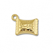 Roestvrij stalen (RVS) Stainless steel bedels snoepje Gold
