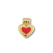 Bedels DQ metaal hart Goud (nikkelvrij)-red