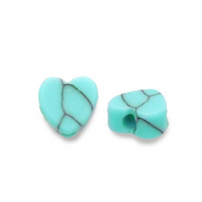 Natuursteen kralen turquoise hart Turquoise