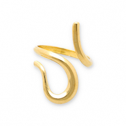 Roestvrij stalen (RVS) Stainless steel ringen slang Gold