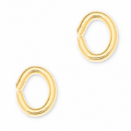 Onderdelen DQ metaal buigring ovaal Goud (nikkelvrij)