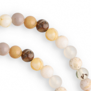 Natuursteen kralen chalcedoon en agaat 4mm Greige-yellow opal
