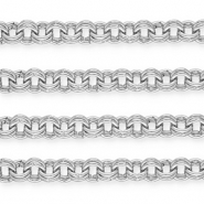 Aluminium onderdelen jasseron dubbele schakel Silver