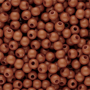 4 mm acryl kralen shiny Dark cognac brown