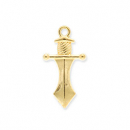 Roestvrij stalen (RVS) Stainless steel bedels dolk Gold