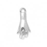 Roestvrij stalen (RVS) Stainless steel bedels hand Silver