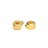 Onderdelen DQ Eco-brass&reg; metaal knijpkraal tube Goud (nikkelvrij)