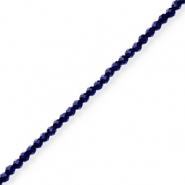 Top Facet kralen Navy blue