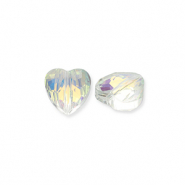 Fashion Facet kralen hart Transparent-AB coating