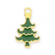 Bedels DQ metaal kerstboom Goud- dark green (Nikkelvrij)