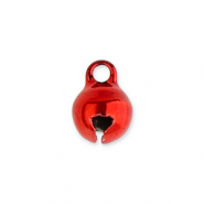 Bedels metaal belletjes 6mm Red
