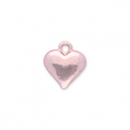 Bedels metaal hart Light Pink
