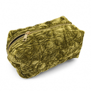 BY31&reg; Etui velvet met gestikte cirkels Olive green