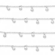 Roestvrij stalen (RVS) Stainless steel onderdelen jasseron met bollen Silver