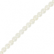 Schelp kralen rond Off white