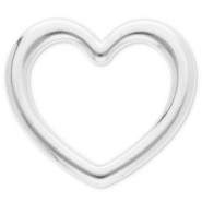 Roestvrij stalen (RVS) Stainless steel onderdelen tussenstuk hart Silver