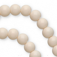 6 mm glaskralen opaque Light cream peach