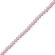 Top Facet kralen 4x3mm disc Light purple-pearl shine coating
