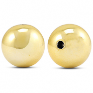 Metallook kralen rond 18mm Gold metallic