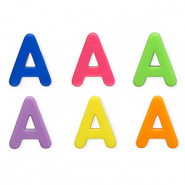 Letterkralen van acryl letter A Multicolour