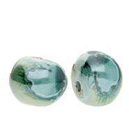 DQ® Grieks keramiek kralen Ocean wave green-brown