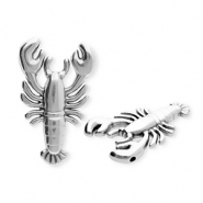 Bedels DQ&reg; metaal kreeft Antiek zilver (nikkelvrij)