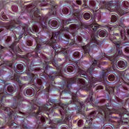 Miyuki rocailles 6/0 Raspberry Lined Crystal AB 6-264