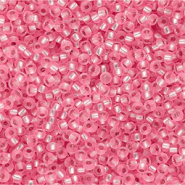 Miyuki rocailles 11/0 Pink Transparent Silver Lined 11-0022