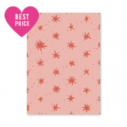 Sieraden kaartjes sterren Pink-red