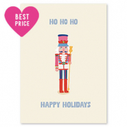 Sieraden kaartjes "HO HO HO" Off white-red-blue
