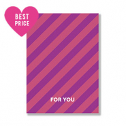 Sieraden kaartjes "For you" Purple-pink