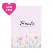 Sieraden kaartjes "Thanks for everything" Lilac
