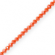 Top Facet kralen 6x4mm disc Tamale red-pearl shine coating