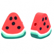 Polymeer kralen watermeloen Red-green