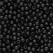 6 mm DQ acryl kralen shiny Black