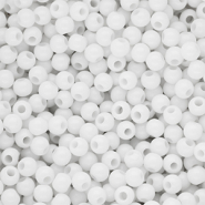 4 mm DQ acryl kralen shiny Snow white 11-0602 TCX