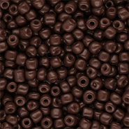 Glaskralen Rocailles 6/0 (4mm) Dark brown